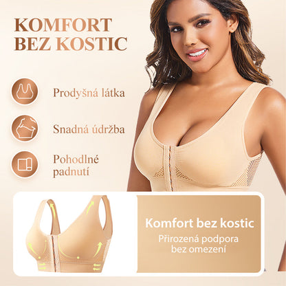 【1+1 zdarma】Dámská podprsenka bez kostic s předním zapínáním