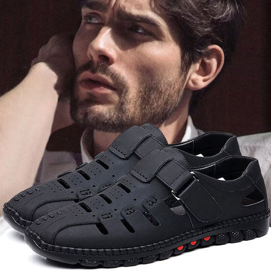 👟Stylové kožené duté sandály