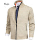 🔥Men's Solid Color Stand Collar Fashion Cardigan Sweater Knit Jacket