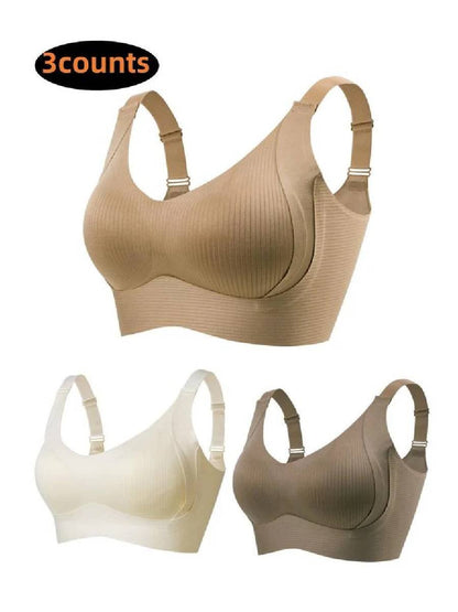 🔥 50% Rabatt für begrenzte Zeit💕Gerippter Push-up-BH für Frauen, verstellbar, kabellos