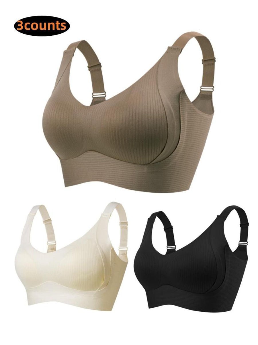 🔥 50% Rabatt für begrenzte Zeit💕Gerippter Push-up-BH für Frauen, verstellbar, kabellos