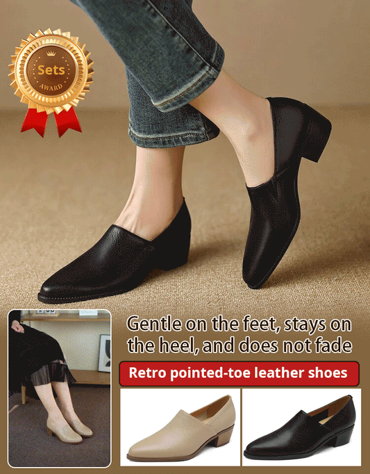 💕Dámská měkká obuv Vintage Pointed Toe Slip-On