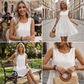 👗Dámská volnočasová bezrukávová kostkovaná A-siluetová šaty