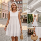 👗Dámská volnočasová bezrukávová kostkovaná A-siluetová šaty