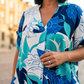 🌿Dámské elegantní šaty s V‑výstřihem a potiskem S–3XL