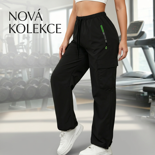 💥SLEVA 49% Volný střih kalhoty se šňůrkou v pase👖