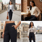 👖Dámské vysoké elastické kalhoty | Zipové kapsy, úzký střih, prodyšné | S–3XL☁️