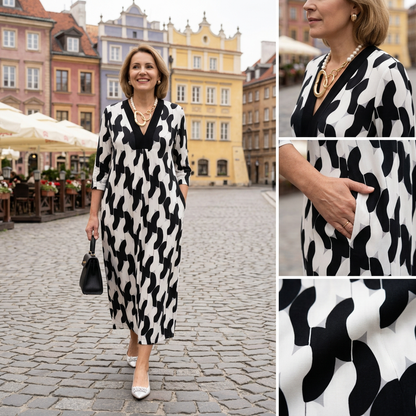 👗Elegantní maxi šaty s polodlouhými rukávy S–5XL