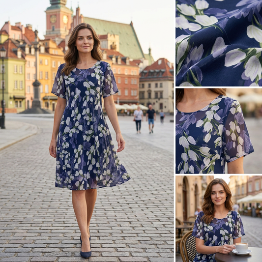 Dámské elegantní síťové šaty | A-profil | Pás na kolaře | Pro párty a svatbu | S–4XL