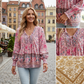 🌺Dámské módní tričko srdcovitým V-výstřihem a potiskem | Dlouhé rukávy, měkké a prodyšné | S–5XL