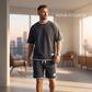 👕 PRÁVĚ TEĎ SLEVA 50 %! 🌿 DVOJITÁ SADA KRÁTKÝCH TRIČEK Z VAFLOVÉ TKANINY – Prodyšné, volné střihy a boční kapsy – Unisex pohodlí ✨