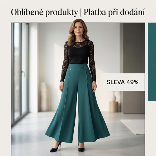 🔥HIT SEZÓNY – Lehké a prodyšné kalhoty s širokými nohavicemi🎀
