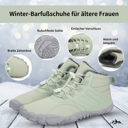 Unisex-Barfußschuhe mit Fleece-Innenfutter und Schnürung
