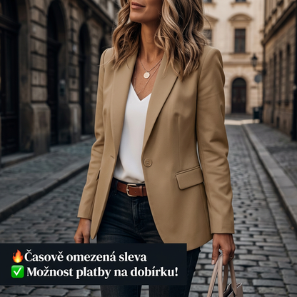 Elegantní bunda s měkkým límcem – luxusní pohodlí a nadčasový styl 💼🌸