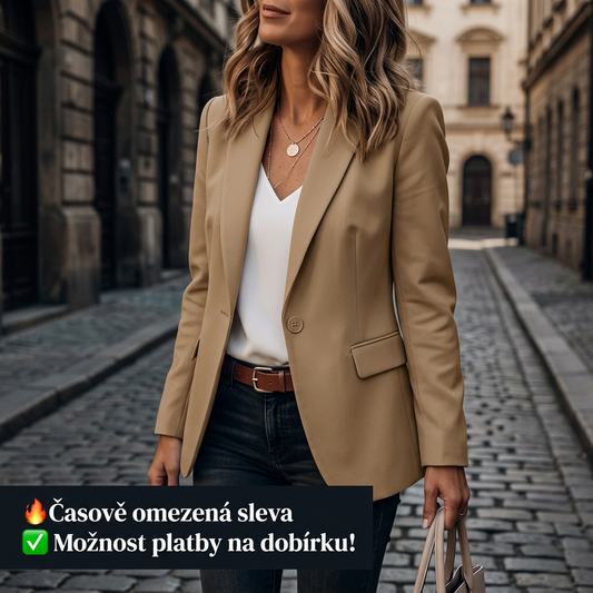 Elegantní bunda s měkkým límcem – luxusní pohodlí a nadčasový styl 💼🌸