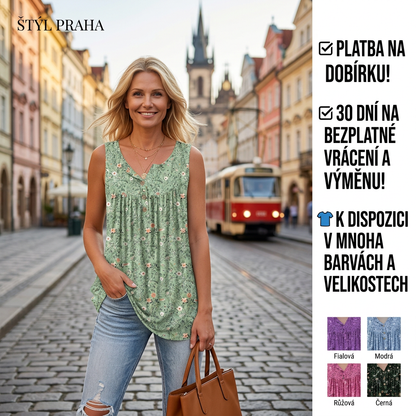 Dámské tílko s potiskem a knoflíky