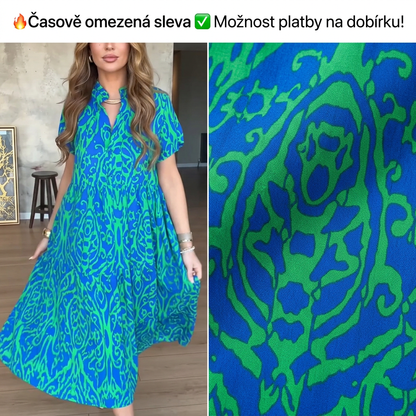 💐Dámské dlouhé šaty s potiskem