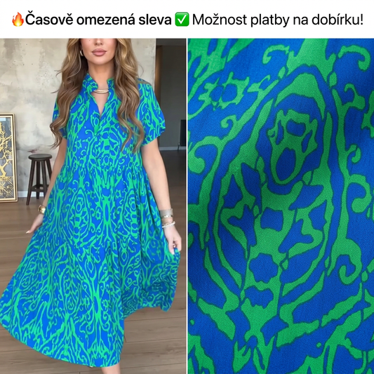 💐Dámské dlouhé šaty s potiskem