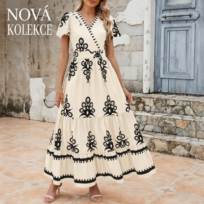 👗Dámské ležérní maxišaty s výstřihem do V ve stylu boho🌺