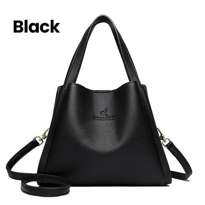 Best Gift For Her - Fashionable Classic Multi-Functional Soft Embossed Leather Bag