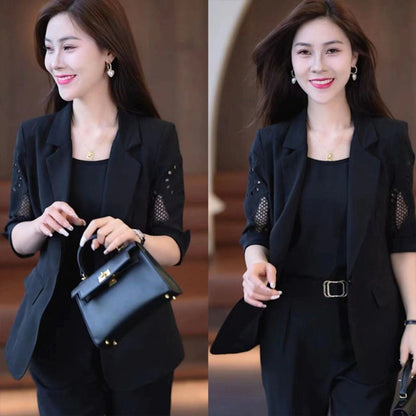 Damen-Hosenanzug, 3-teilig mit Blazer und Top