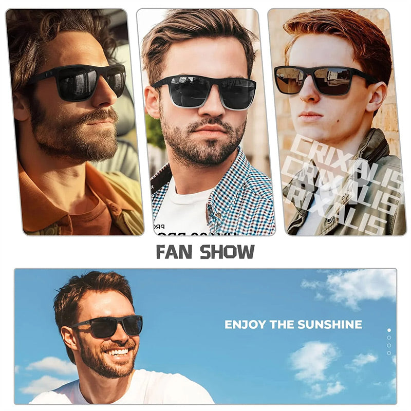 Unisex-Sonnenbrille mit kantigem Rahmen – 2er-Set