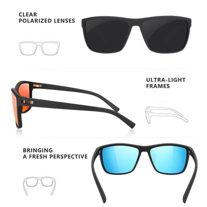 Unisex-Sonnenbrille mit kantigem Rahmen – 2er-Set