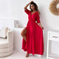 【💖2024 Nové výrobky】👗Elegantní, sexy dámské šaty se špičatým výstřihem