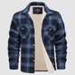Pánská košile Sherpa Wool Lined Flannel Shirt Jacket🤠