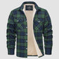 Pánská košile Sherpa Wool Lined Flannel Shirt Jacket🤠