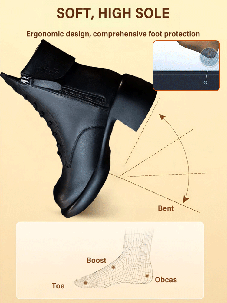 Damen Schnürstiefeletten im Vintage-Stil mit Blockabsatz