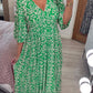 👗Nové šaty s květinovým potiskem a dlouhým výstřihem do V