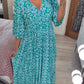 👗Nové šaty s květinovým potiskem a dlouhým výstřihem do V