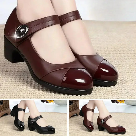 Retro Mary Jane Boty | Super Pohodlné Dámské Kožené Boty s Měkkou Podrážkou (Limitovaná Vintage Edice)