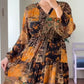 👗Dámské šaty s velkým výstřihem do V a květinovým vzorem