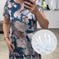 👗Novinka na začátek léta✨Volné květinové šaty s kulatým výstřihem a krátkými rukávy