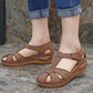 🔥[Lehké a prodyšné] Dámské paměťové sandály na klínku | Uzavřená špička + anatomická podložka 👡