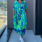 🌿Dámské elegantní šaty s V‑výstřihem a potiskem S–3XL