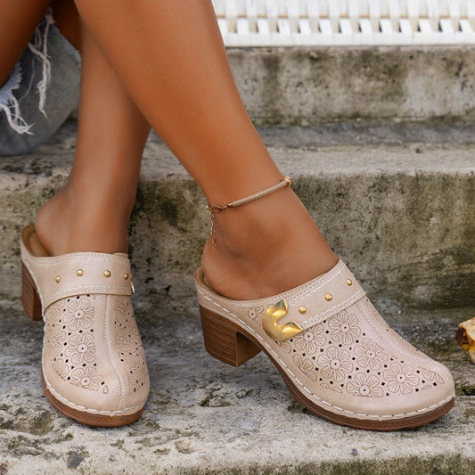 Dámské sandály Slip-On Closed Toe Chunky Sandals