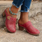 Dámské sandály Slip-On Closed Toe Chunky Sandals