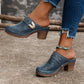 Dámské sandály Slip-On Closed Toe Chunky Sandals