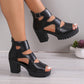 🎁 Hot Sale 49% OFF 🔥Women’s Peep Toe Chunky Heel Sandal Booties