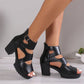 🎁 Hot Sale 49% OFF 🔥Women’s Peep Toe Chunky Heel Sandal Booties