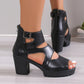 🎁 Hot Sale 49% OFF 🔥Women’s Peep Toe Chunky Heel Sandal Booties