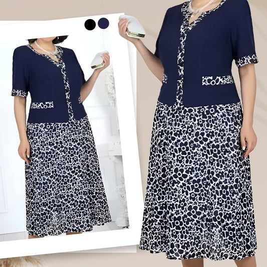 💐 Dámské dvoudílné šaty s květinovým vzorem