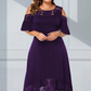 🌸✨ Šaty Noi Elegans s odhalenými rameny a krajkovým lemem – 4 barvy | S–4XL | Romantické | Společenské