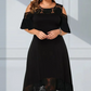 🌸✨ Šaty Noi Elegans s odhalenými rameny a krajkovým lemem – 4 barvy | S–4XL | Romantické | Společenské