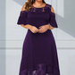 🌸✨ Šaty Noi Elegans s odhalenými rameny a krajkovým lemem – 4 barvy | S–4XL | Romantické | Společenské