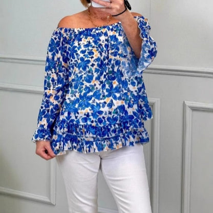 👗✨Dámský elegantní top s potiskem na ramenou