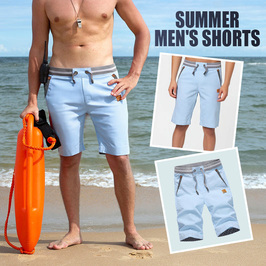 Pánské šortky s barevným blokováním a šňůrkou